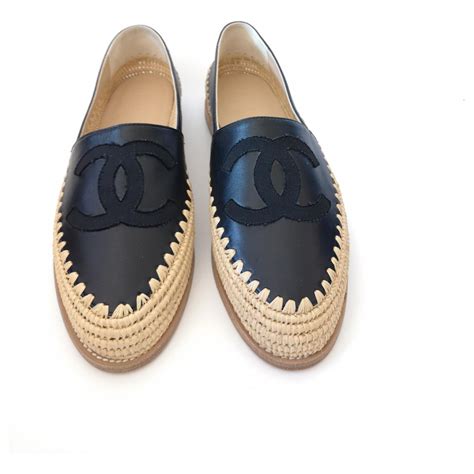 espadrille chanel femme noir|chanel espadrilles price euro.